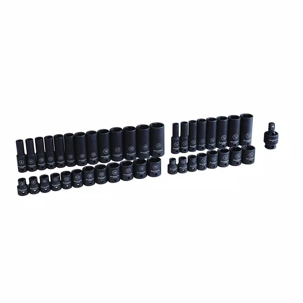 GearWrench 44-Piece 3/8 in. Drive SAE/Metric Deep Impact Socket Set