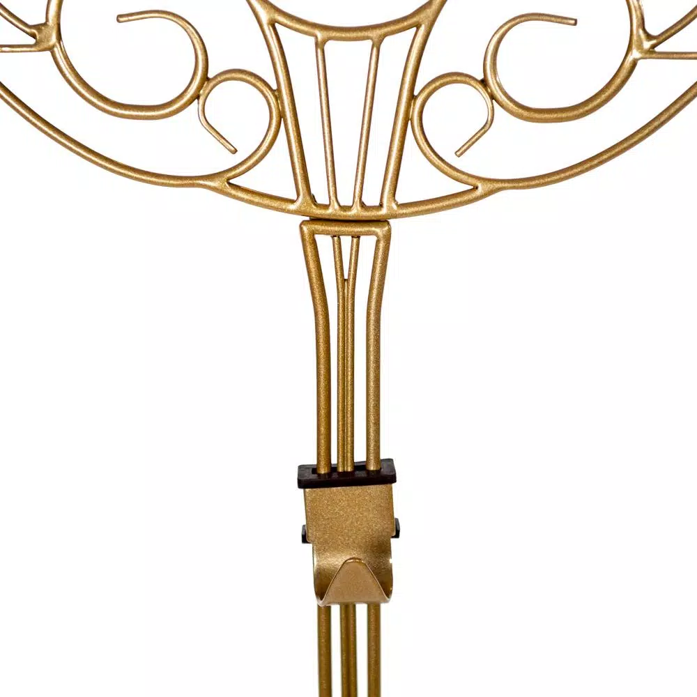 Village Lighting Company 19 in. Gold Antler Adjustable Wreath Hanger, Durable Wrought Iron