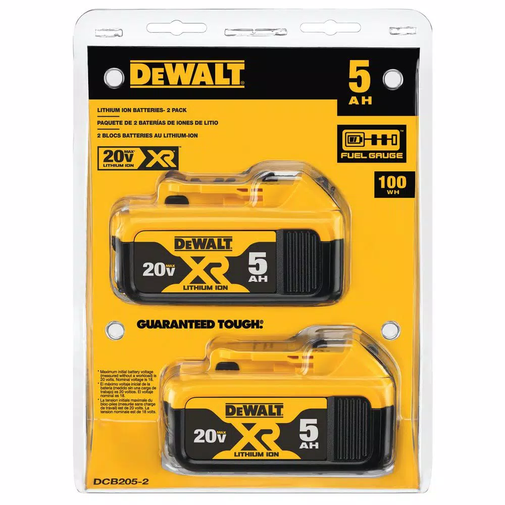 DEWALT 20V MAX XR Brushless 1/2 in. Drill/Driver Kit with (3) 5.0 Ah Batteries & Charger
