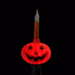 Northlight Orange Pumpkin Halloween Bubble Light Set with Gold Glitter - 10 ft. String Lights (Set of 10) thumbnail 2
