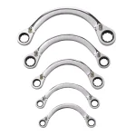GearWrench 9850 5-Piece Metric Half Moon Double Box Ratcheting Wrench Set thumbnail 1