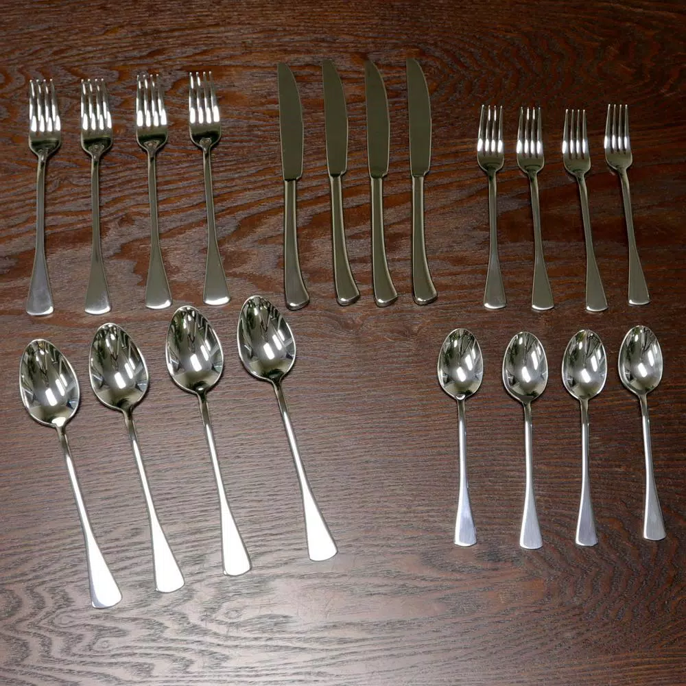 Gibson Elite Monteverdi 20-Piece Stainless Steel Flatware Set, Service for 4