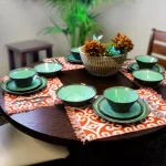 GIBSON elite Green Lantern 16-Piece Teal Terra Cotta Dinnerware Set, Service for 4 thumbnail 3