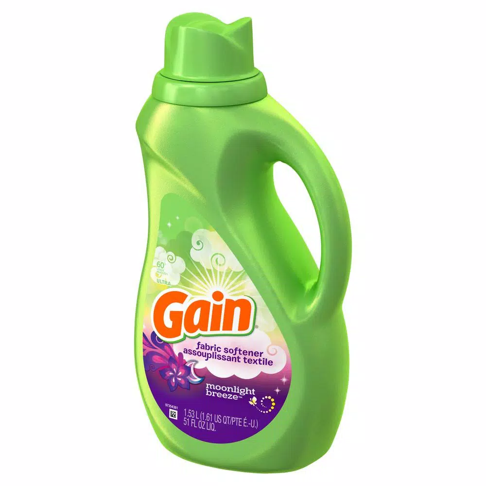Gain Moonlight Breeze Liquid Fabric Softener, 51 oz (60 Loads), 8-Pack