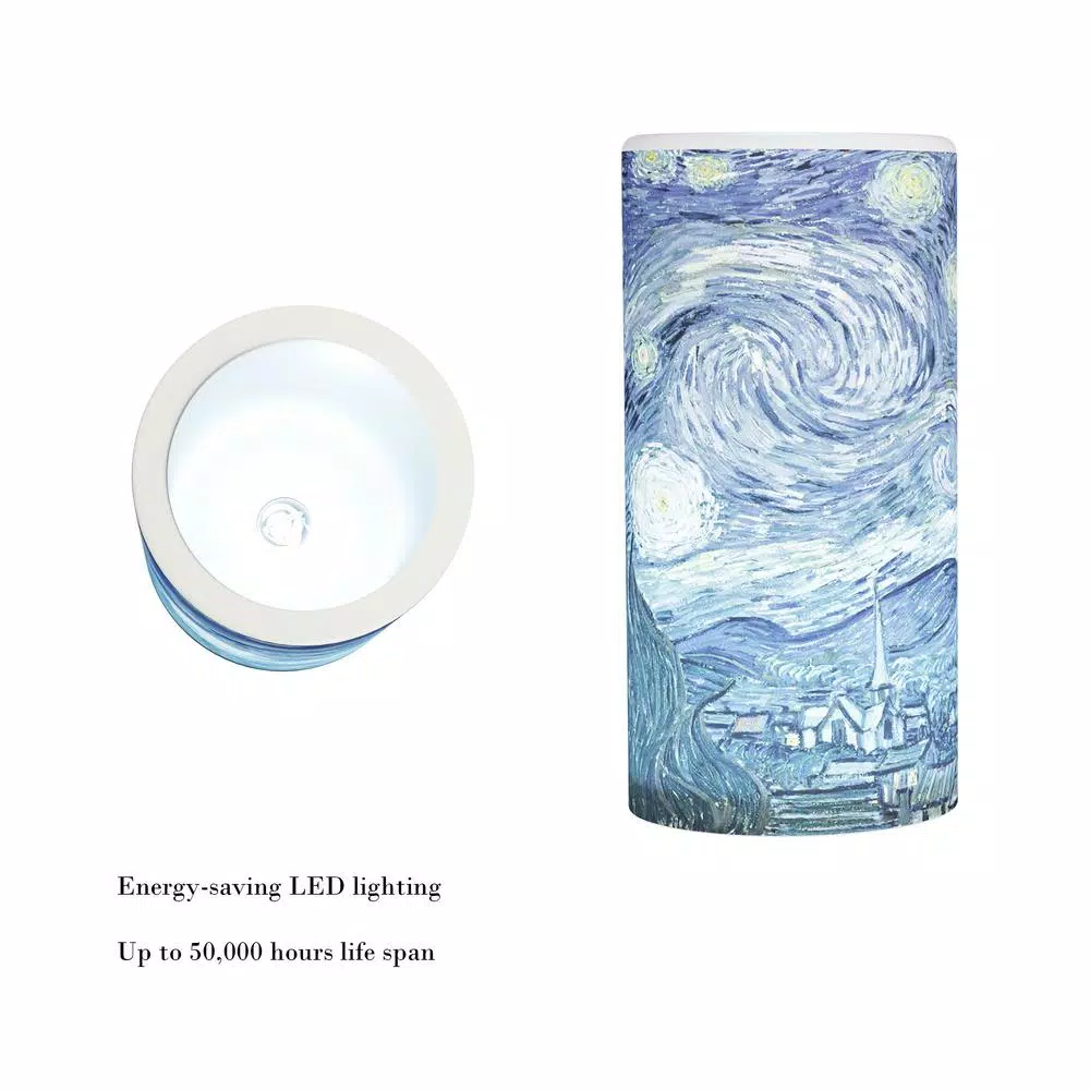 Lavish Home Starry Night LED Flameless Candle with Remote, Vanilla Scented