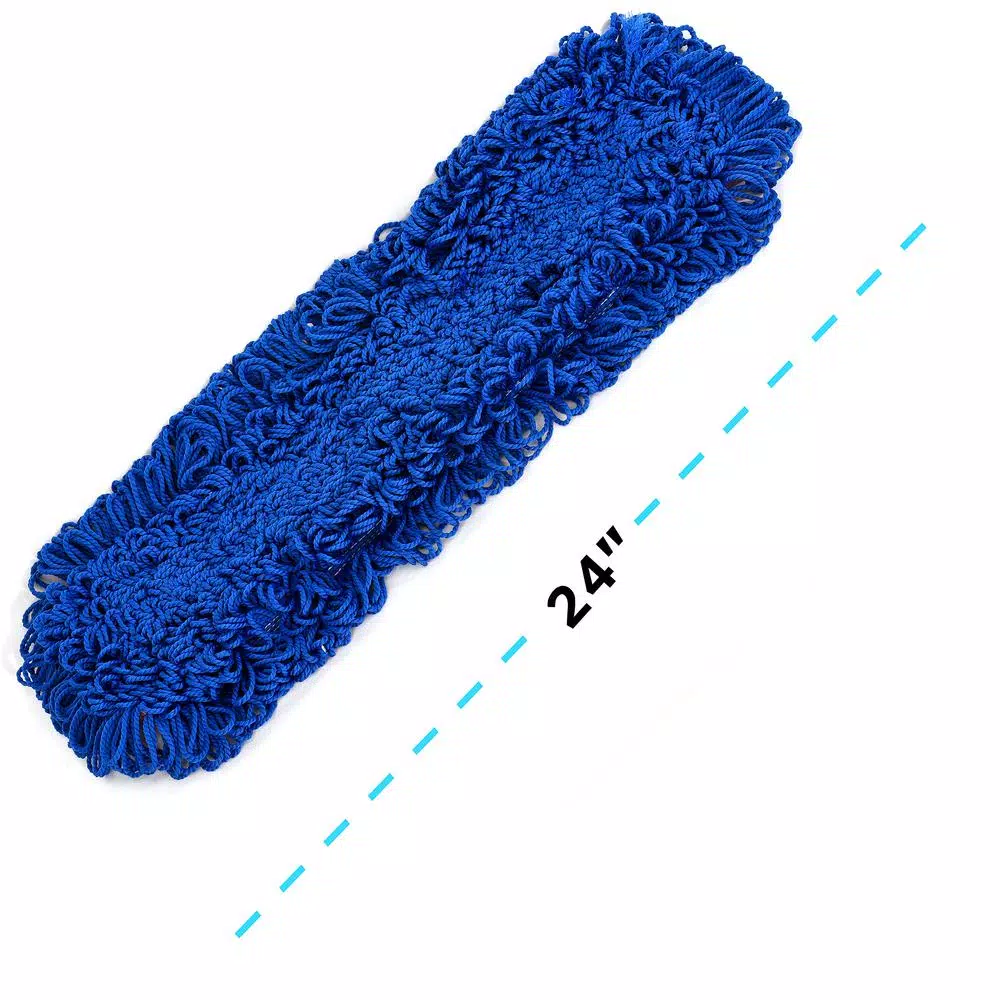 Alpine Industries 24 in. Microfiber Wet/Dry Dust Mop Set with 60 in. Telescopic Handle