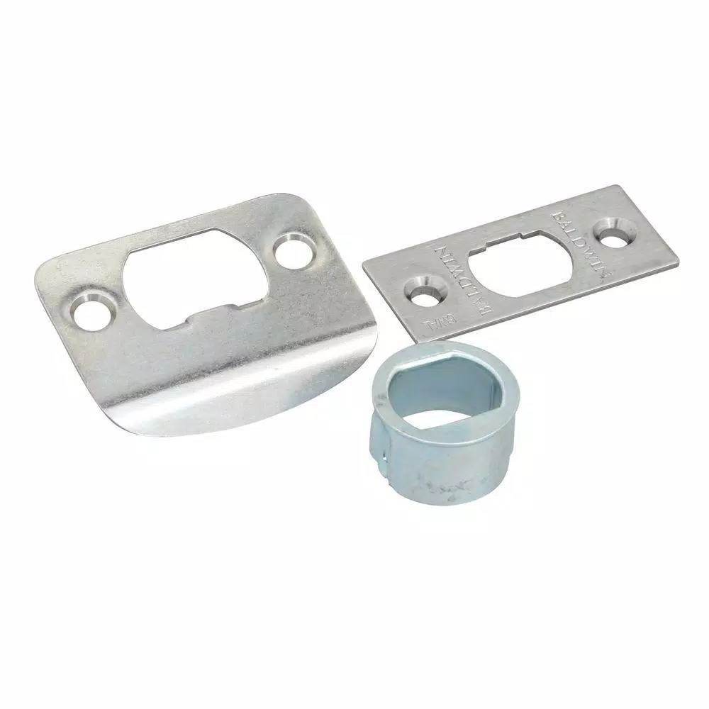 Baldwin Prestige Alcott Satin Nickel Passage Door Knobs, 4-Pack