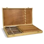 WEN 6-Piece Artisan Chisel Set with 6 in. High-Speed Steel Blades and 10 in. England Beech Wood Handles thumbnail 3