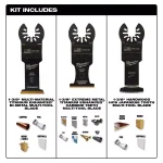Milwaukee OPEN-LOK 12-Piece Oscillating Multi-Tool Blade Variety Pack - Universal Fit thumbnail 2