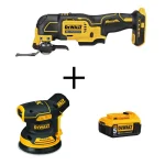DEWALT 20V MAX Cordless Brushless Oscillating Multi-Tool & 5 in. Random Orbital Sander Kit with 5.0 Ah Battery thumbnail 1