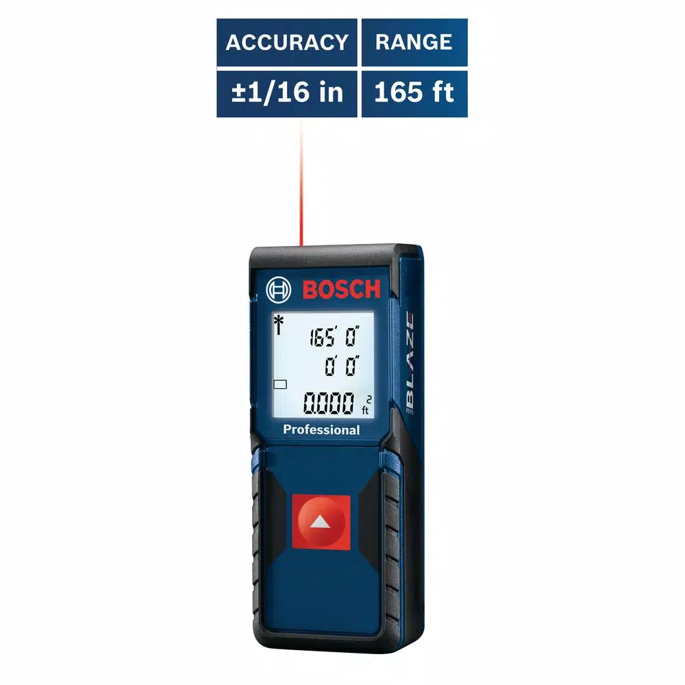 Bosch BLAZE ONE 165 ft. Laser Distance Measurer with Auto Square Footage Detection