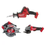 Milwaukee M18 FUEL 3-Tool Combo Kit: HACKZALL Reciprocating Saw, Circular Saw & Grinder thumbnail 1