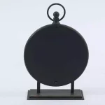 Winsome House Black Metal Vintage Table Top Clock with Roman Numerals thumbnail 2