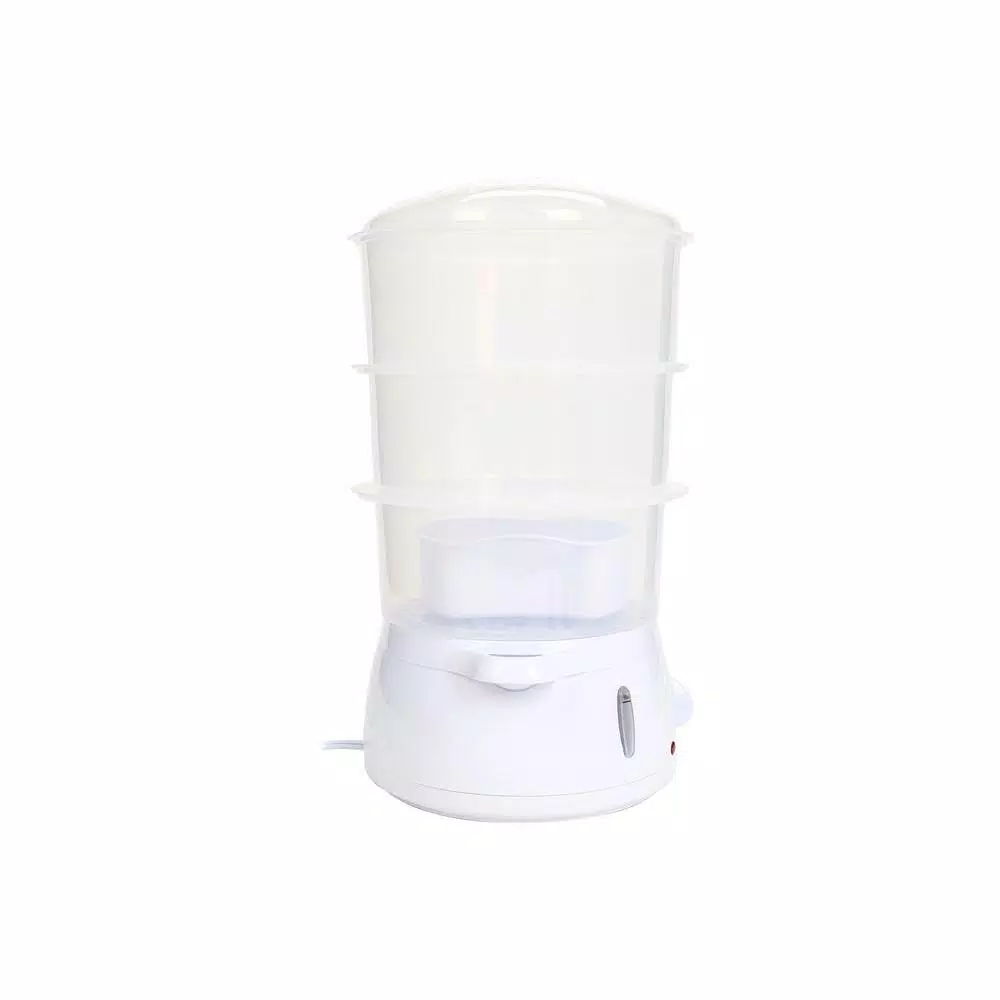 Rosewill 9.5 Qt. White Food Steamer and Rice Cooker, 800W with 3-Tier Baskets