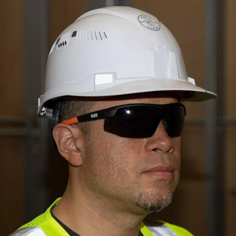 Klein Tools Safety Glasses with Gray Tinted Lenses, Anti-Fog and UV Protection