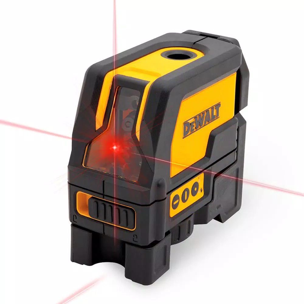DEWALT Red Self-Leveling Cross-Line and Plumb Spot Laser Level with Case