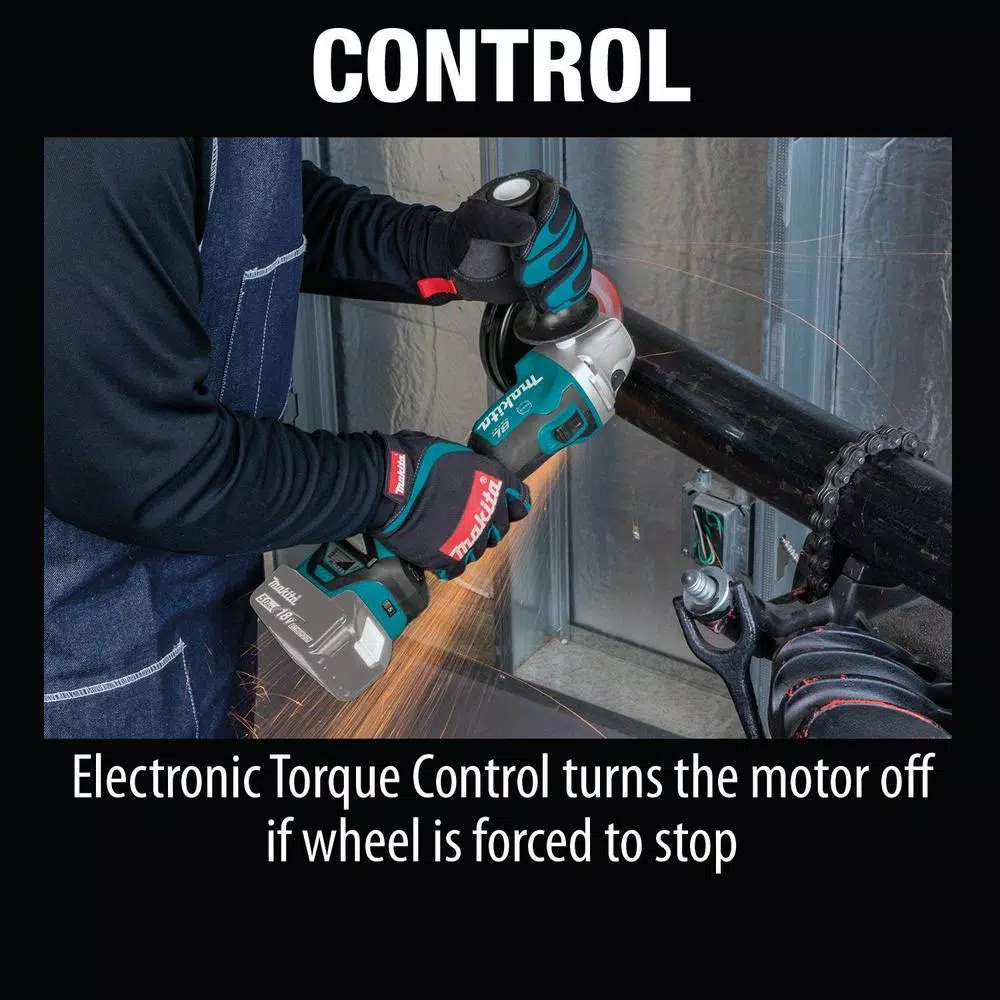 Makita 18V LXT Brushless 4-1/2 in. / 5 in. Cordless Angle Grinder with AWS & Electric Brake (Tool Only)
