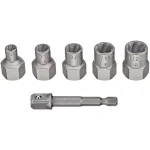 DEWALT MAX IMPACT 5-Piece Bolt Extractor Set with 1/4 in. to 3/8 in. Adapter thumbnail 1