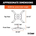 CURT Spyder CURT 5th Wheel Rail Gooseneck Hitch - 2-5/16" Ball thumbnail 2