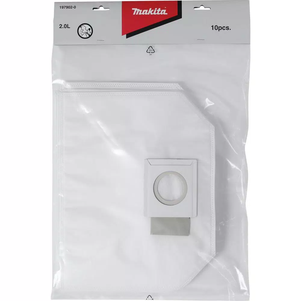 Makita 197902-0 Filter Dust Bag, 10-Pack for XCV05Z Backpack Vacuum