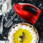 Better Chef 5-Speed Red Hand Mixer with Stainless Steel Beaters and Dough Hooks thumbnail 3