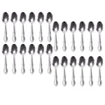 Gibson Home Abbie 24-Piece Stainless Steel Teaspoon Set, Ornate Silver Design, Service for 24 thumbnail 6