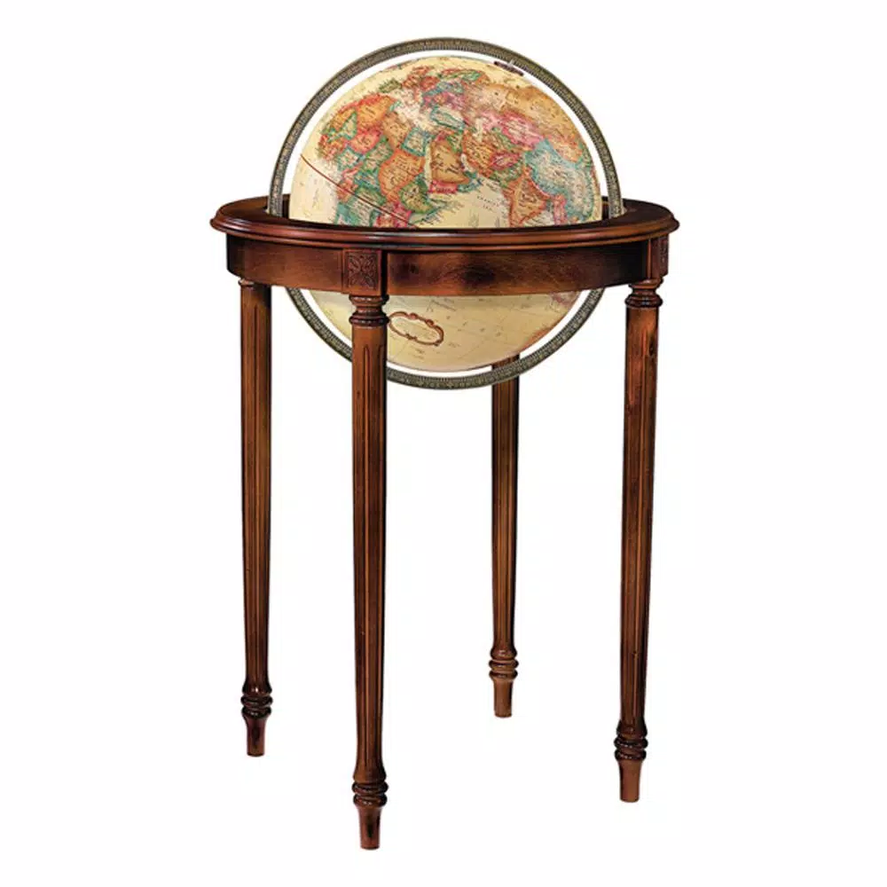 Replogle Regency 16 in. Standing Political Floor Globe with Walnut Hardwood Stand