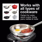 Proctor Silex 1200W Single Burner Stainless Steel Hot Plate, 5.5 in. Black thumbnail 7