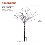 Alpine Corporation 39 in. Silver Metallic Foil Tree Stake with 140 Warm White LED Lights thumbnail 3
