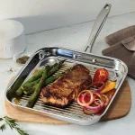 Tramontina Gourmet Tri-Ply Clad 11 in. Stainless Steel Square Grill Pan thumbnail 5