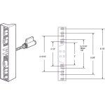 Prime-Line Black Diecast Sliding Door Outside Pull Keyed Lock for Adams Rite and W&F thumbnail 2