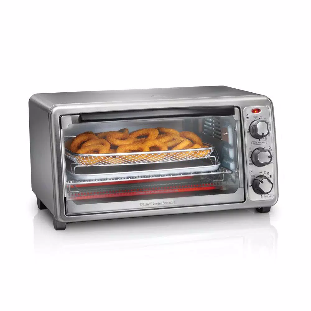 Hamilton Beach Sure-Crisp 1440W 6-Slice Air Fryer Toaster Oven, Stainless Steel