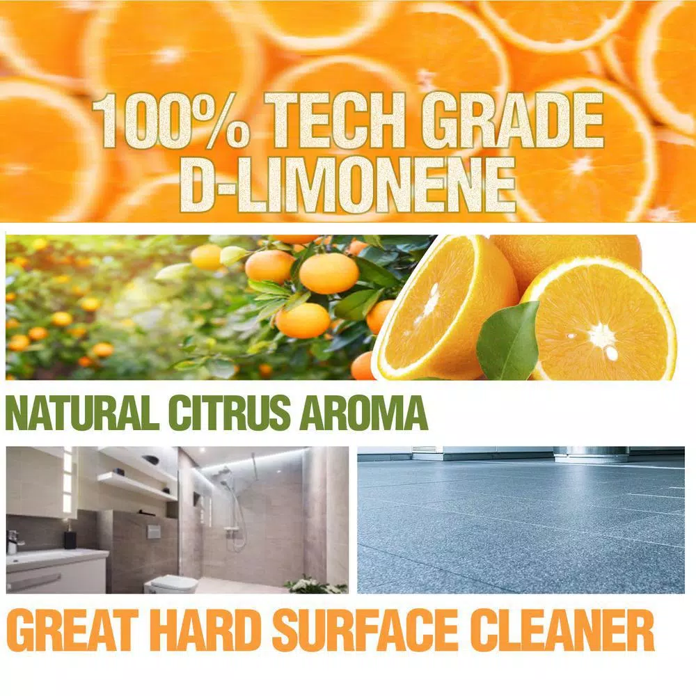 Eco Clean 32 oz. Tech Grade D-Limonene 100% Natural Citrus Solvent & Industrial Degreaser