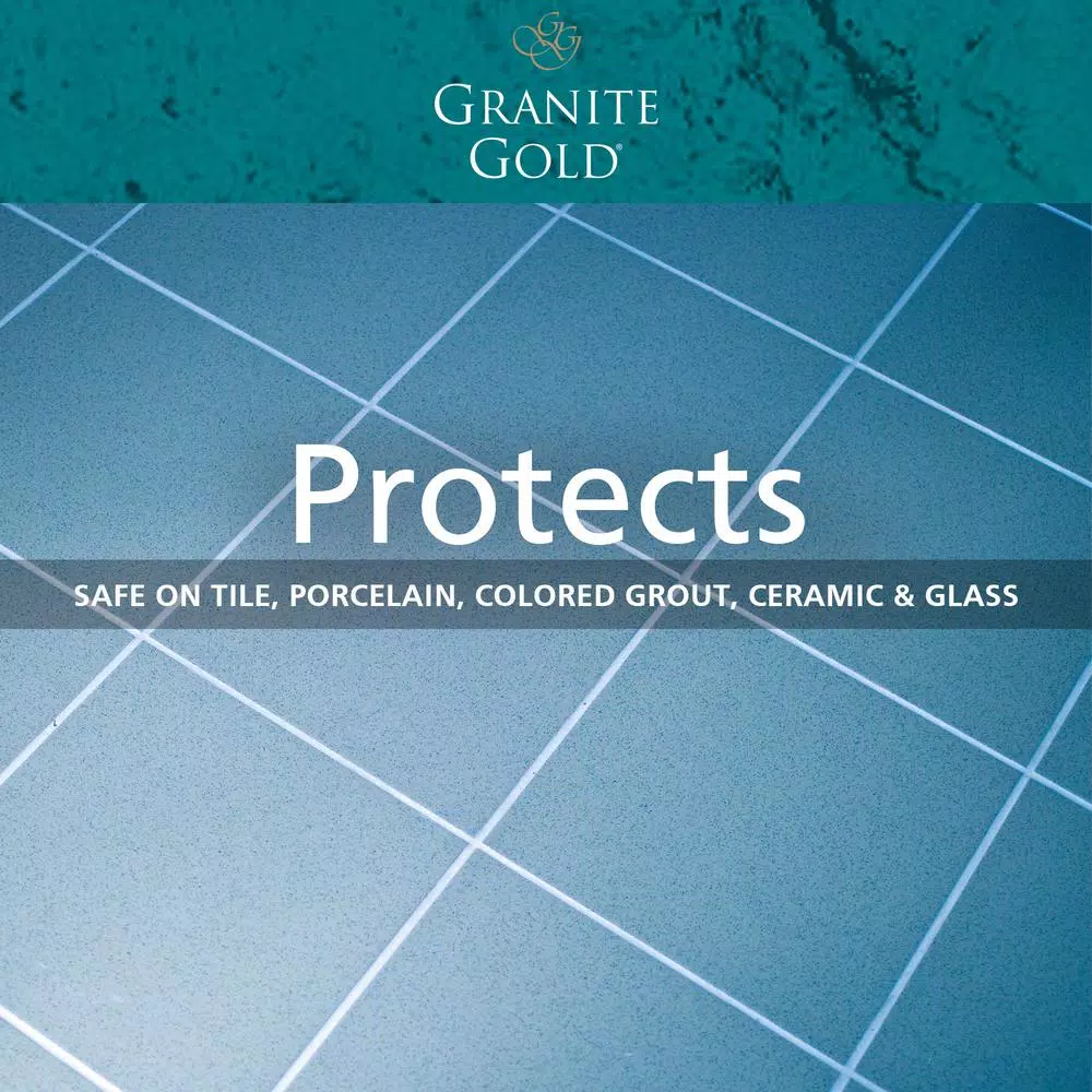 Granite Gold Grout Cleaner with Brush, 24 oz. - Safe for Stone, Tile, Porcelain, Ceramic & Glass