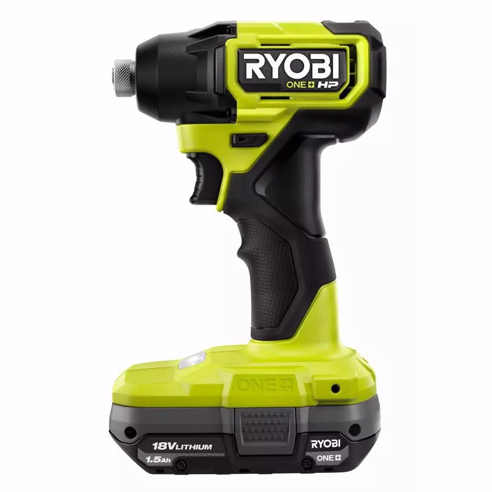 RYOBI ONE+ HP 18V Brushless 1/4 in. Compact Impact Driver Kit with (2) 1.5 Ah Batteries, Charger, and Bag