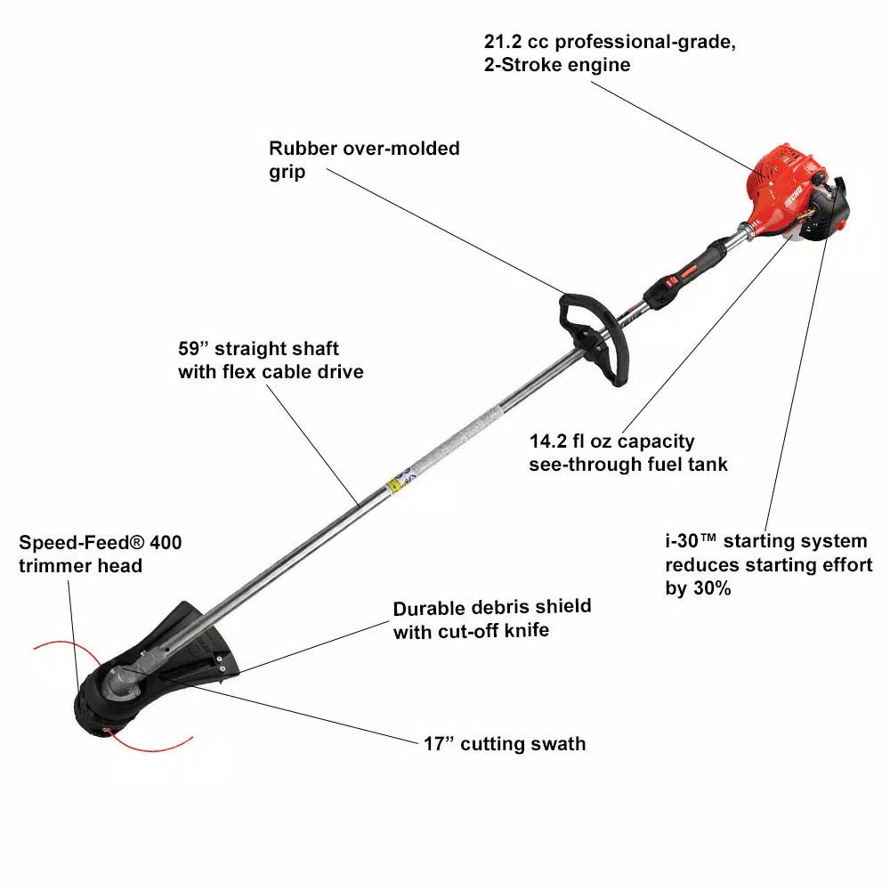 ECHO SRM-225 21.2 cc 2-Stroke Gas Straight Shaft Trimmer