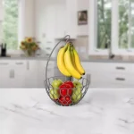 Spectrum Honeycomb Gray Fruit Basket with Banana Hanger Tree thumbnail 1
