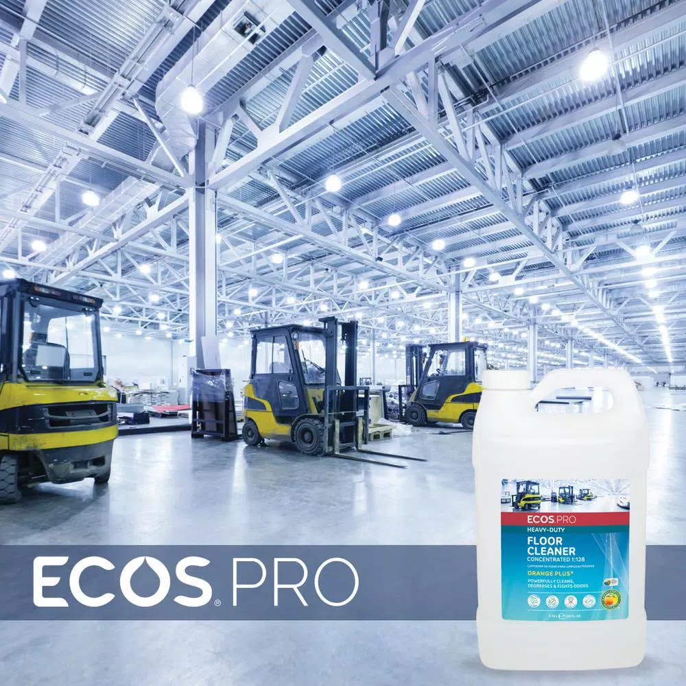 ECOS Pro Orange Plus Heavy-Duty Floor Cleaner Concentrate, 128 oz.