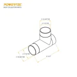 POWERTEC 2-1/2 in. T-Fitting for Dust Collection Systems thumbnail 3