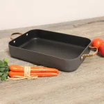 BergHOFF Ouro Hard Anodized Aluminum Black Roaster Pan with Rose Gold Handles, 13 Qt. thumbnail 3