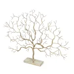 LITTON LANE Natural Reflections 24 in. Rustic Iron Leaf Tree Sculpture, Distressed Silver Finish thumbnail 2