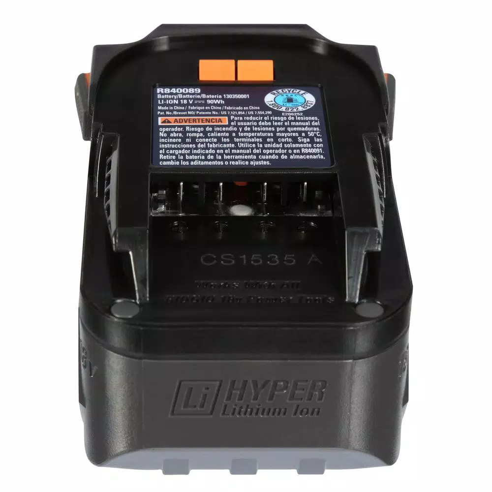 RIDGID 18V 5.0 Ah Lithium-Ion Battery Pack, 2-Pack