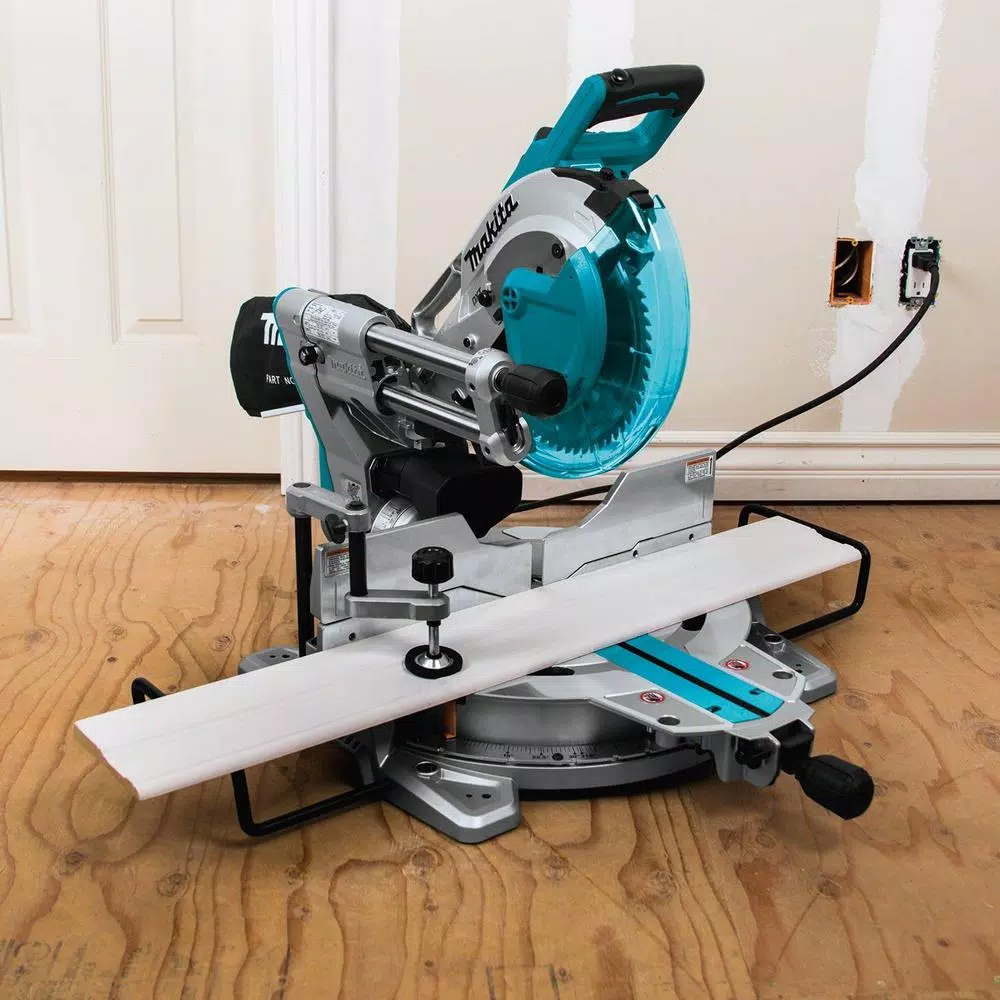 Makita 10 in. Dual Bevel Sliding Compound Miter Saw with Laser & Bonus 16-Gauge Finish Nailer
